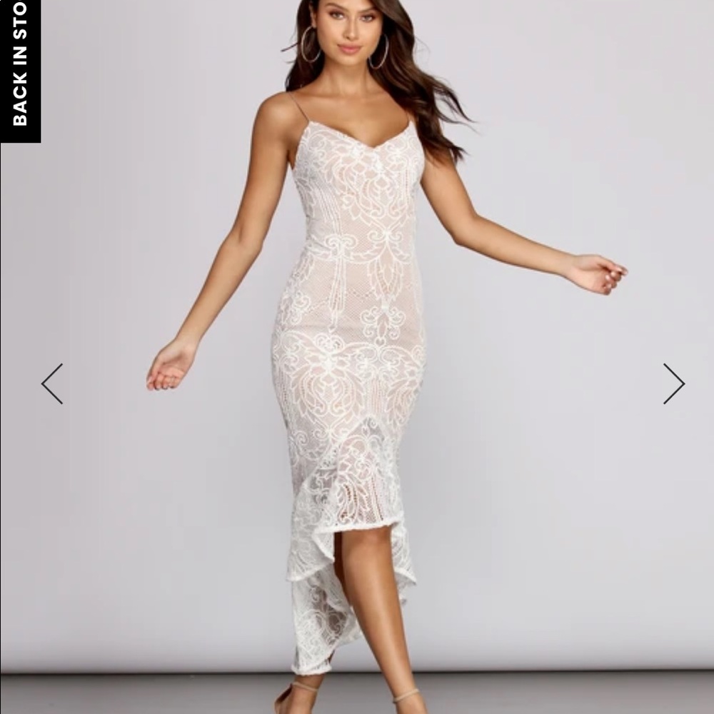 White lace dress